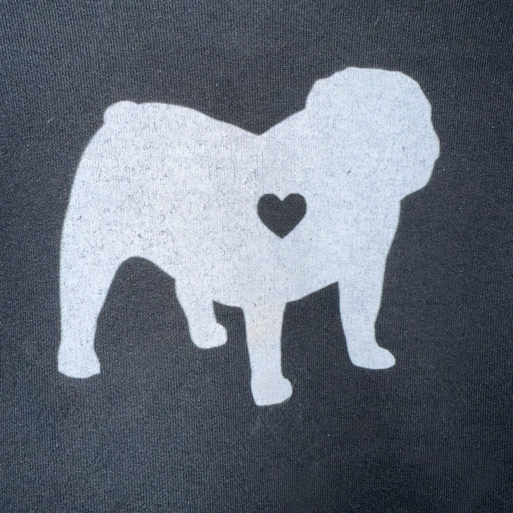 Black ‘Bulldog 🩷’ Hoodie for Bulldog Parents - Picture 2 of 3